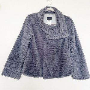 PATAGONIA pelage CURLY deep pile faux fur MINKY fleece JACKET COAT SIZE …
